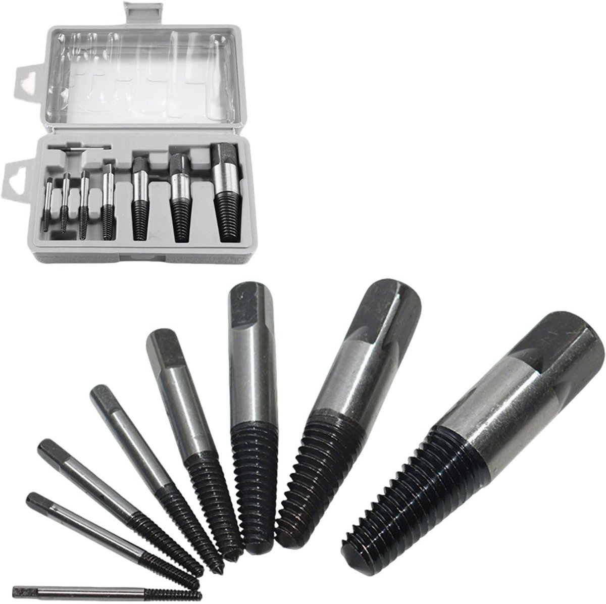 Dailygoods - 8 Stuks Professionele Schroefuitdraaierset voor Beschadigde Schroeven