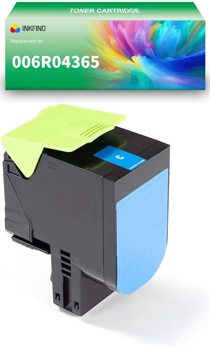 INKFIND 006R04365 Cyaan tonercartridge compatibel met Xerox 006R04365 Cyaan geschikt voor Xerox C310/C315 - 1-pack Cyaan