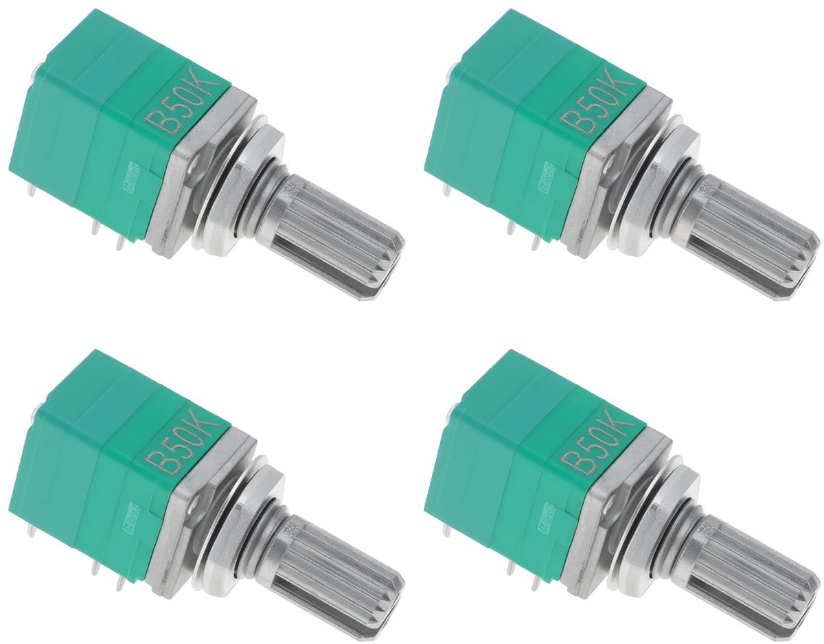 Dailygoods - Set van 4 Lineaire Potentiometers met Schakelaar voor Audio Apparatuur