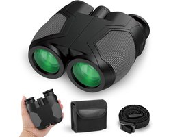 TIM® Vision nocturne infrarouge - Jumelles avec vision nocturne – Monoculaire vision faible luminosité - Jumelles compactes pour observation des oiseaux, concerts et chasse – champ de vision jusqu'à 1000 mètres – Étanche - Noir - 11cm x 12cm x 5cm
