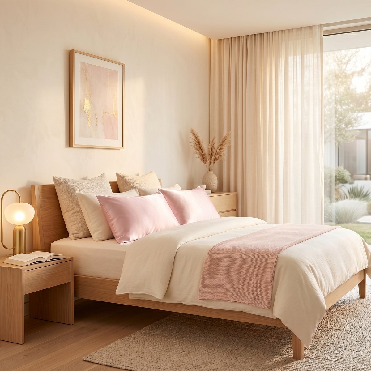 YOSMO Zijden Kussensloop - Roze - Poederroze - Anti Rimpel en Anti Pluis Haar - 100% Moerbei Zijde - Luxe Sloop
