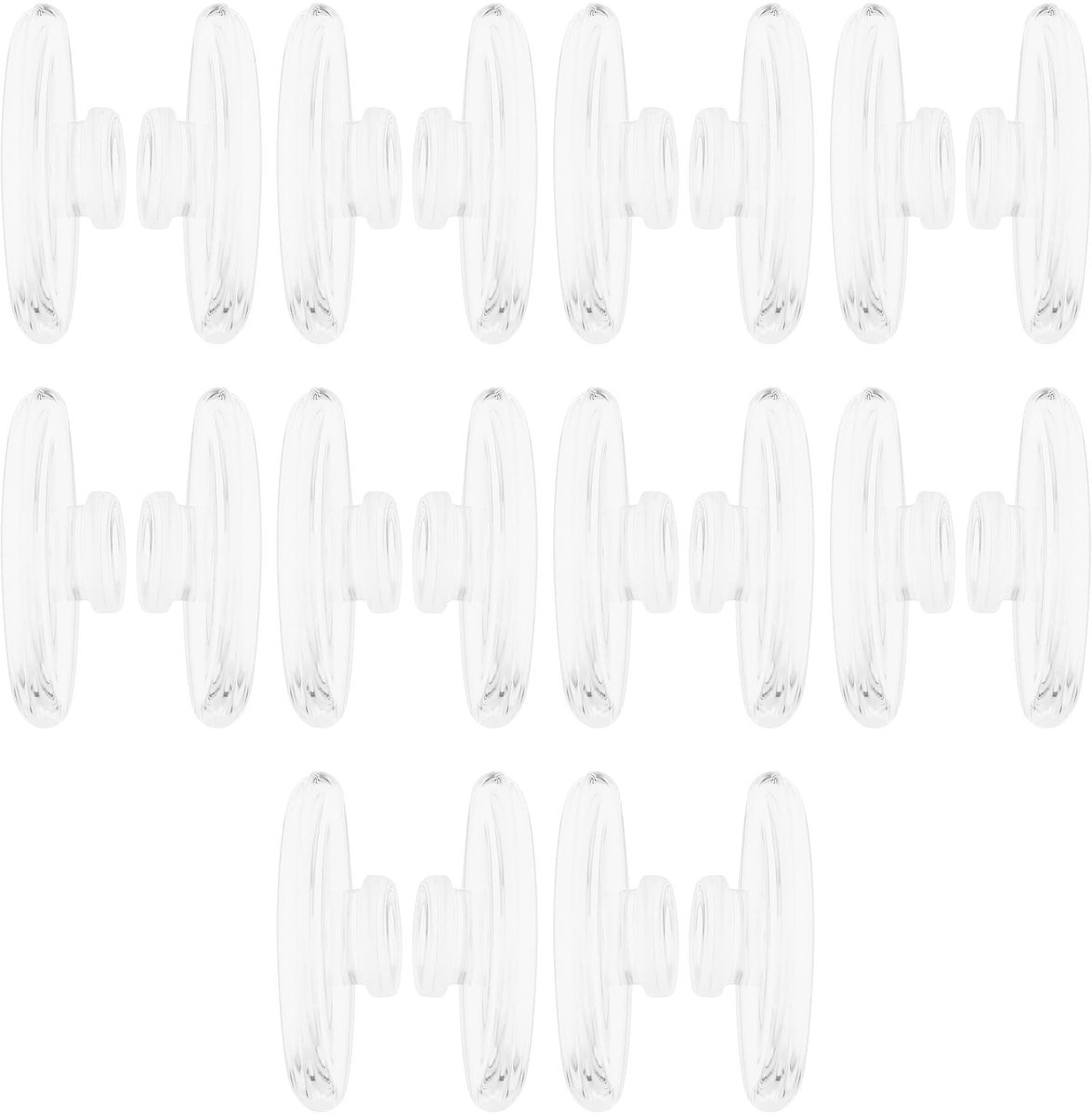 Dailygoods - Innovra - Dailygoods - Dailygoody - Push-on neuspads - Siliconen neuskussentjes - Perfecte pasvorm voor randloze bril - Vervangend onderdeel - 10 paar - Comfortabel en prakt...