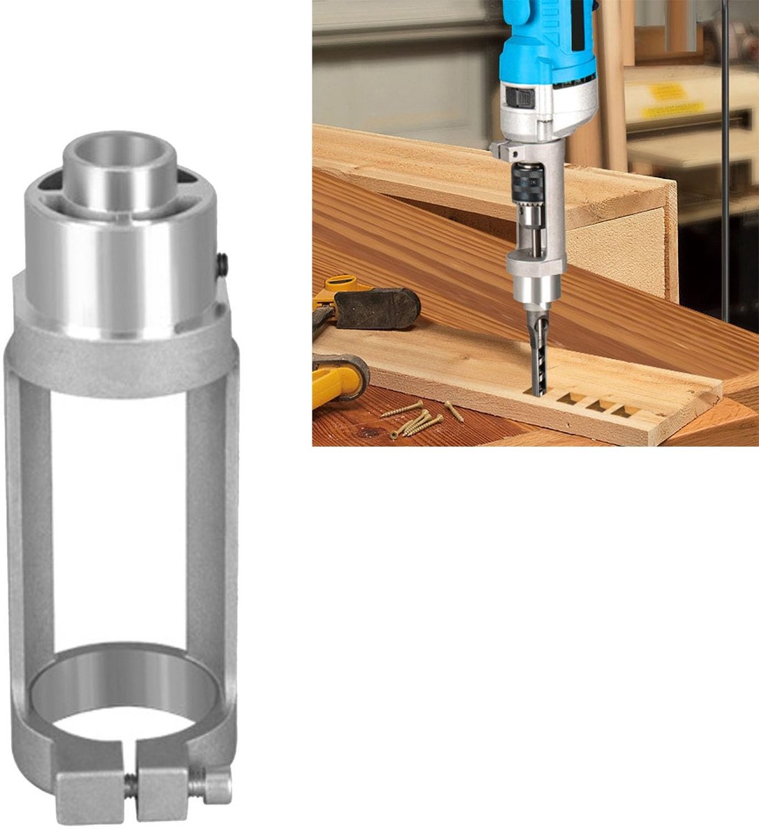 Dailygoods - Dailygoody - Booradapter - Precisieboor voor Nauwkeurige Klussen - Geschikt voor Diverse Boormachines - Vierkant Formaat - Perfect voor Doe-Het-Zelf P..