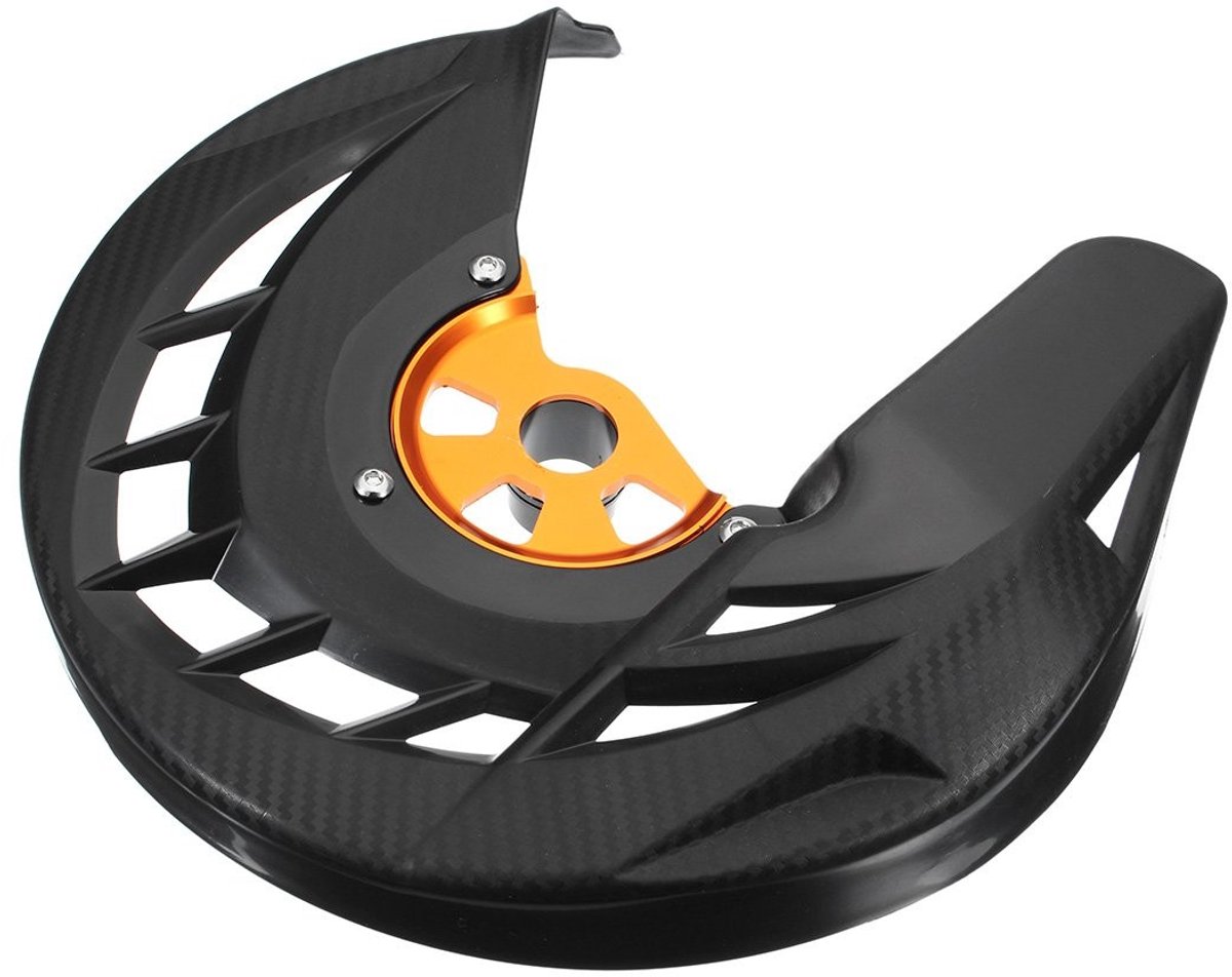 Dailygoods - Motorfiets Voorkant Remschijf Rotor Bescherming - Eenvoudige Installatie - Zwart - Bescherming tegen Schade - Voorwie...