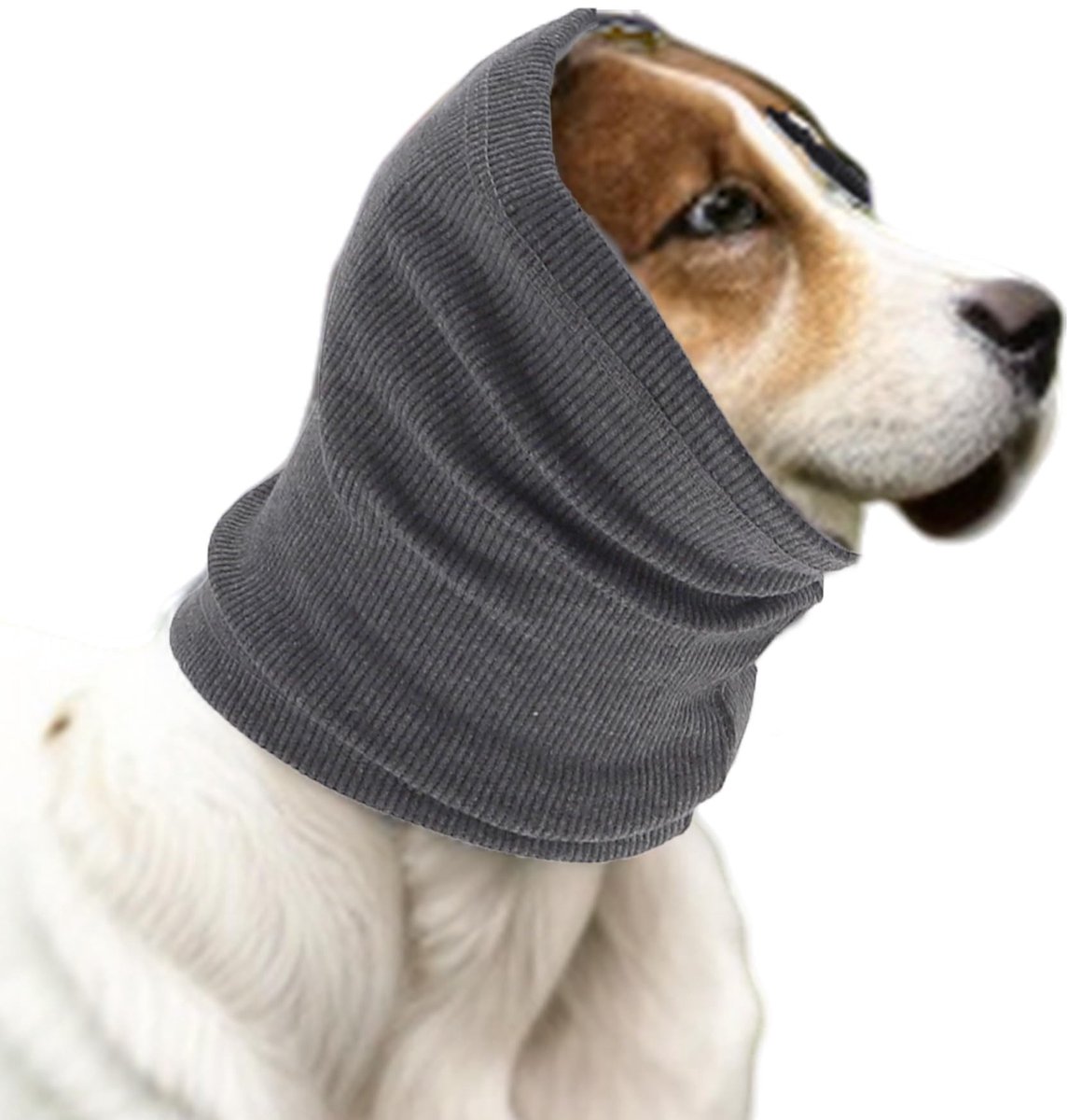 Dailygoods - Dailygoody - Kalmerende Hoofdband - Oorbescherming Tegen Geluid - Grijs - Vermindert Angst - Geschikt voor Honden - Model qd001316a240822eu