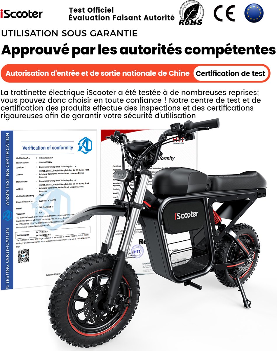 Elektrische Step iScooter DX5MAX Motor 2000W 17″ - 52V 20AH - Actieradius 100KM - 25km/u - 8 modellen voor alle terrein Met Tas en NFC – foto 2