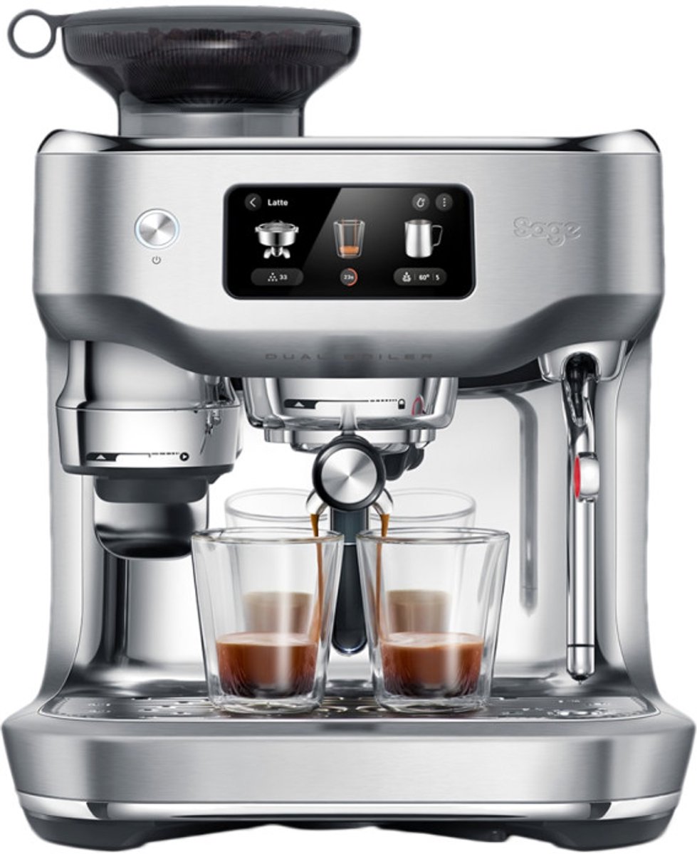 Sage SES995BSS the Oracle Dual Boiler RVS - Pistonmachine - Touchscreen - Dual Boiler - Automatische tamper - Automatische melkopschuimer - Automatische maalstand - Espressomachine