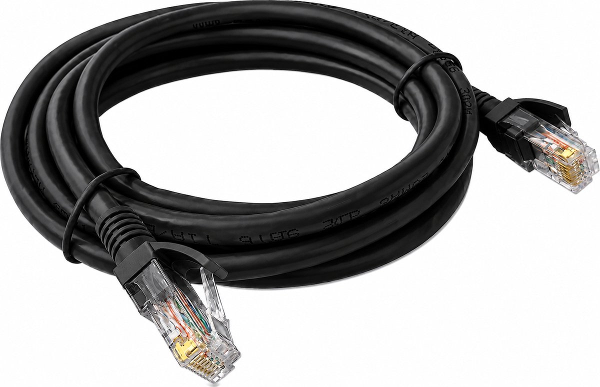 NexCable Internetkabel 1,5 meter - CAT6 UTP Ethernet kabel RJ45 - Patchkabel LAN Cable Netwerkkabel - Zwart