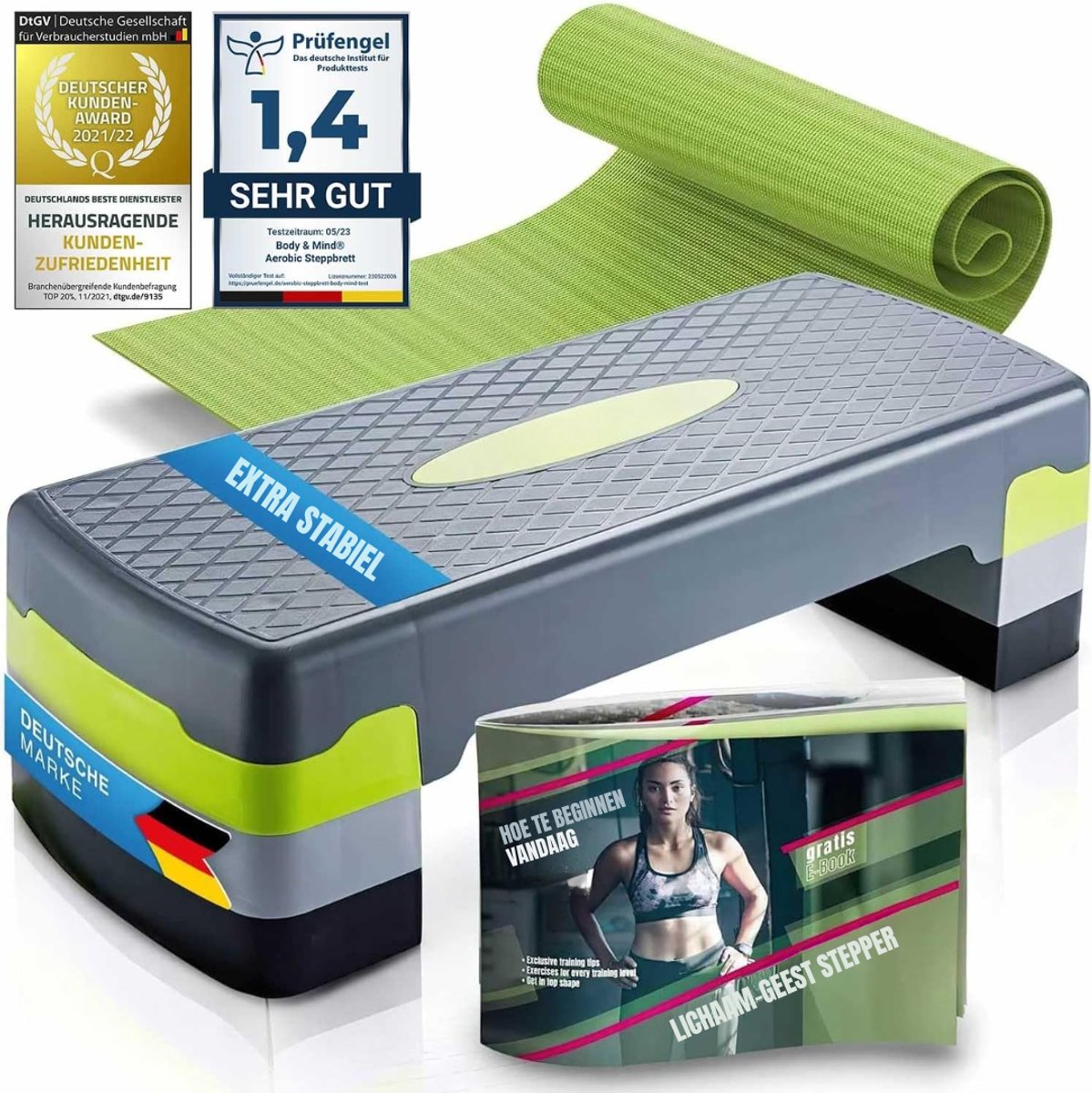 TIM® Stepper Fitness - Fitness - Grijs- 68cm x 28cm x 20cm