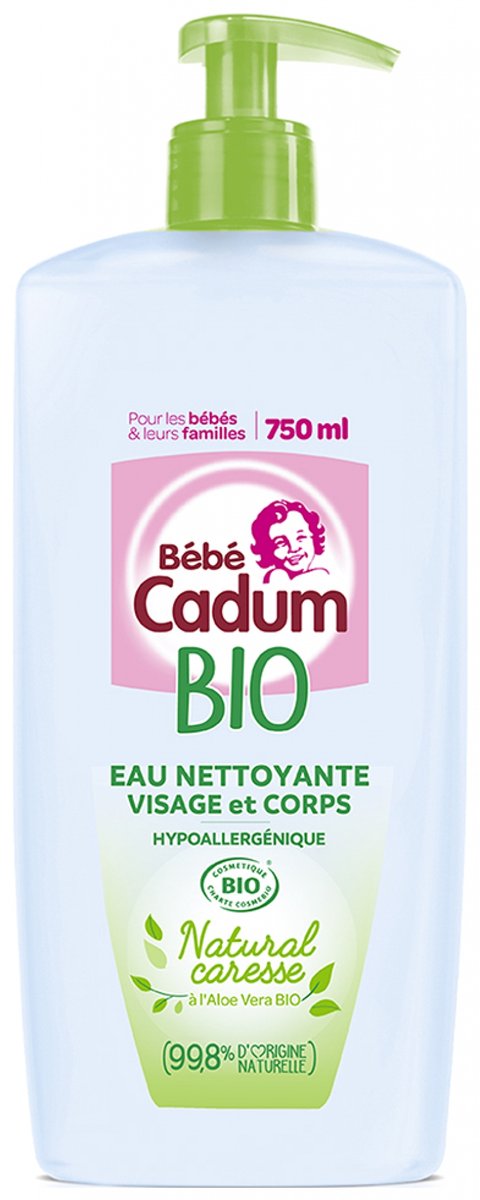 Cadum Eau Nettoyante Natural Caresse Bio 750 ml