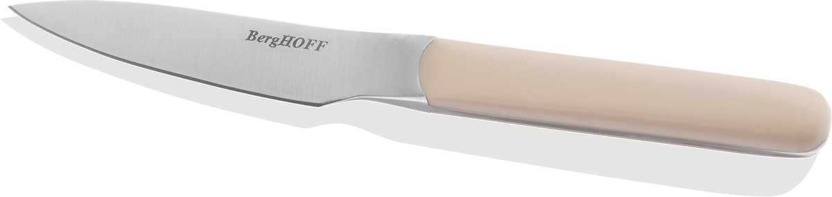 BergHOFF Home Elements Schilmes 8,6 cm – Compact Officemes voor Fruit & Groenten – Vlijmscherp Aardappelschilmes – Ergonomisch Handvat, RVS & Vaatwasbestendig Mes – Sand