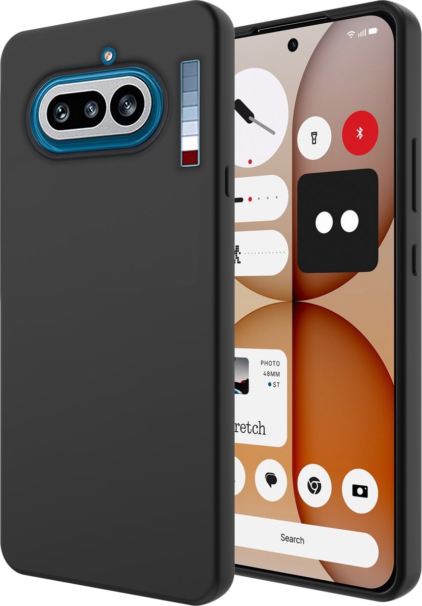 Just in Case hoesje geschikt voor Nothing Phone (4a) Hoesje Siliconen - Flexibele Case - Zwart