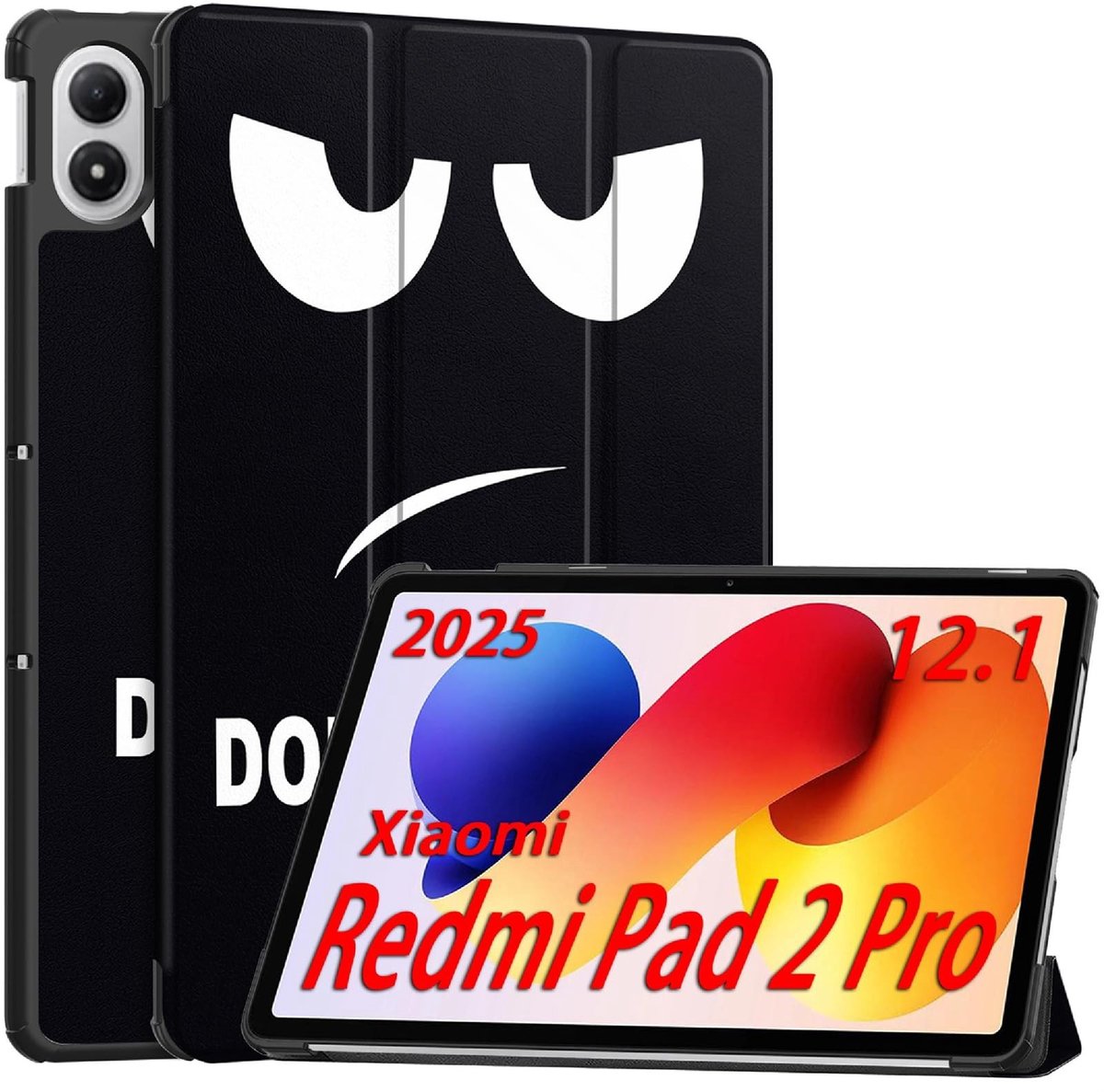 Dailygoods - Fliphoesje voor Xiaomi Redmi Pad 2 Pro met PU-leer en 360° Bescherming