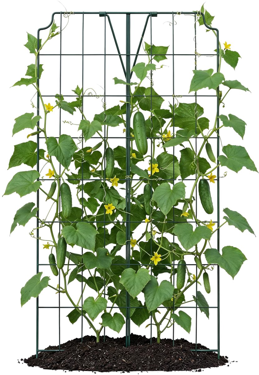 Bellissa Plantenklimrek - Stevige Plantensteun - Voor Groente en Komkommers - Verzinkt Frame - 121 x 77 cm