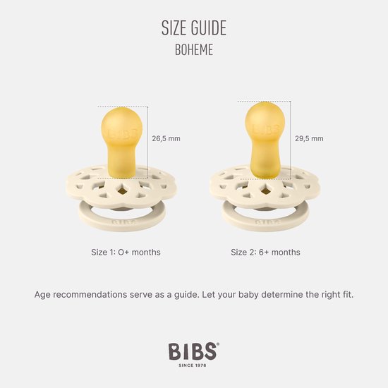 BIBS Boheme Glow Speen verpakking van 2 stuks. BPA-vrij, Ronde speen. Natuurlijk rubberlatex, Gemaakt in Denemarken. Maat 2 (6-18 maanden), Sage Glow / Cloud Glow van Merkloos — afbeelding 4