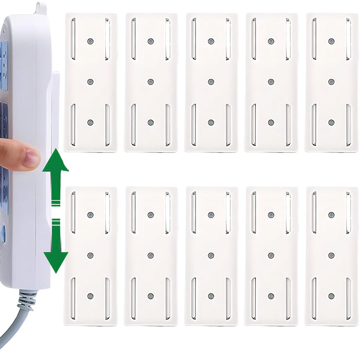 Dailygoods - Innovra - Dailygoods - 10 Stuks Zelfklevende Wandbevestigingen voor Kabels