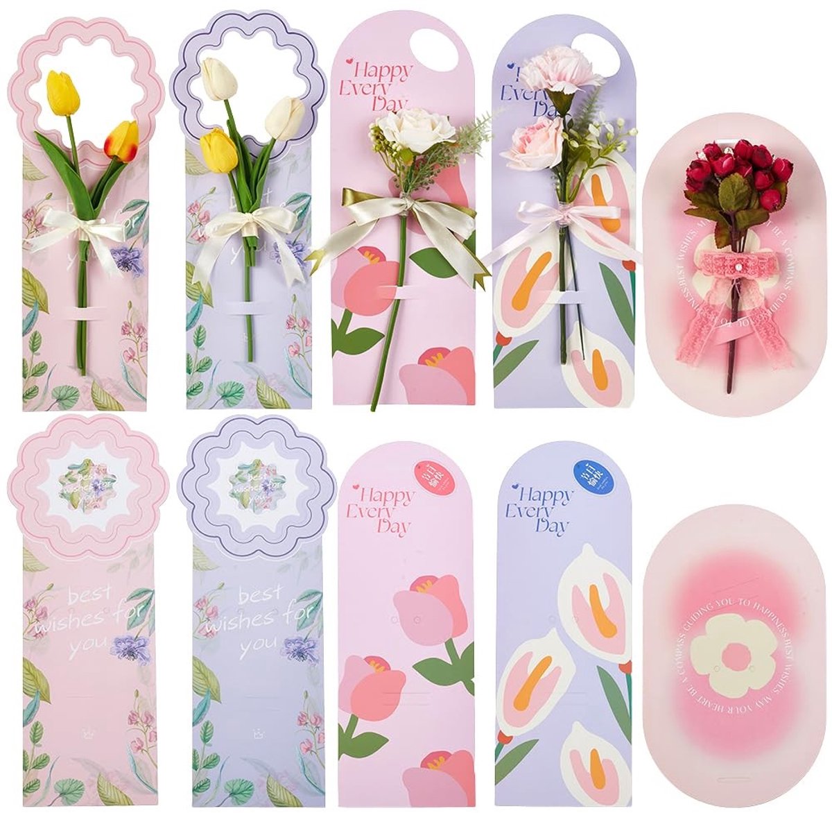 Dailygoods - Bloemen Inpakdoos - 10 Stuks