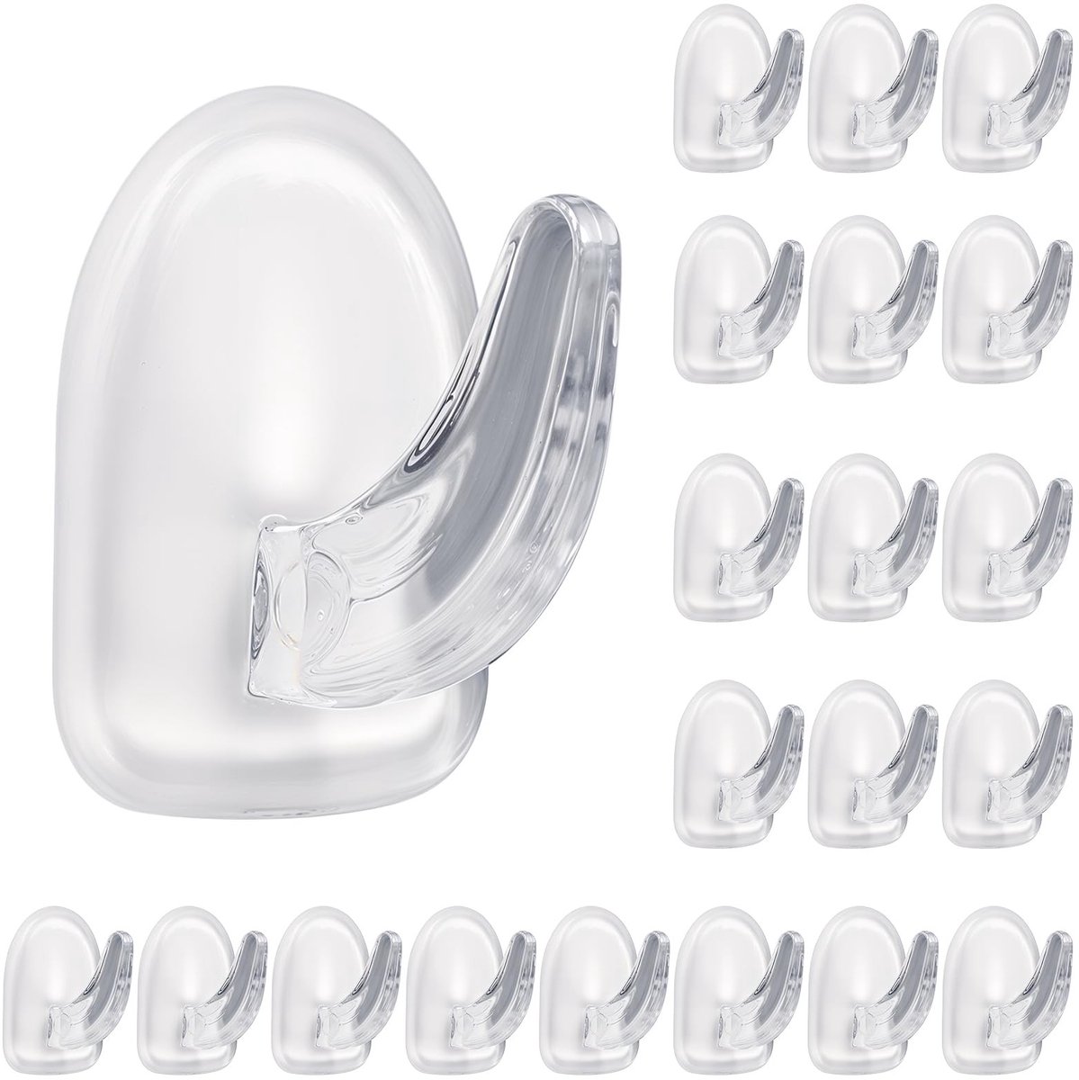 Dailygoods - Cosensi - Dailygoody - Adhesive Hooks - Transparant - Extra Sterk - Zelfklevend - Multifunctioneel - Ideaal voor Keuken en Badkamer