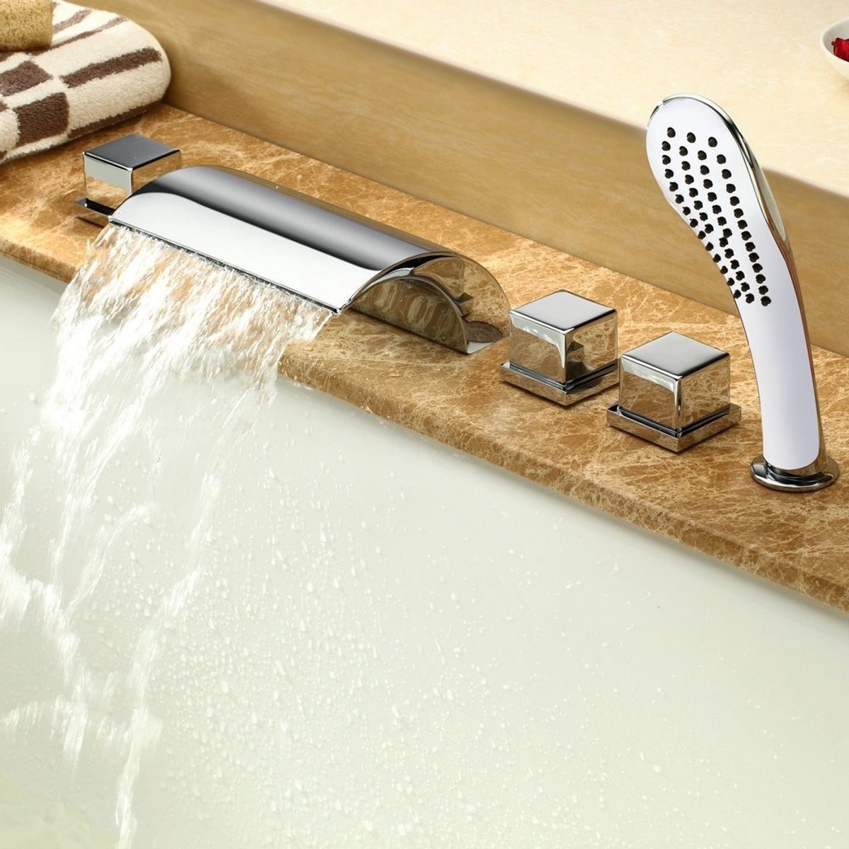 Dailygoods - Verchroomde Mengkraan Set met Regendouche en Handdouche