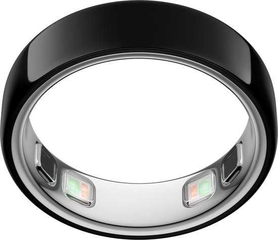Zwarte Oura Ring 5, de binnenkant met sensoren.