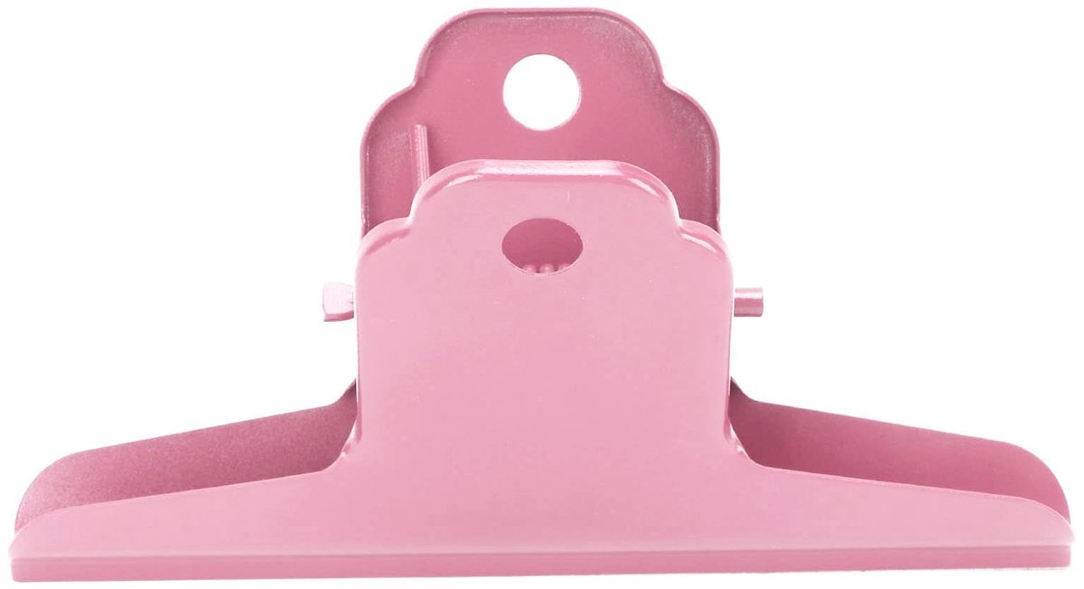 Dailygoods - Cosensi - Dailygoody - Metalen Bindmiddel Clip - Large Bulldog Clips - Sterke Klemkracht - Roze - Ideaal voor Organiseren - Geschikt voor Foto's en Tekeningen