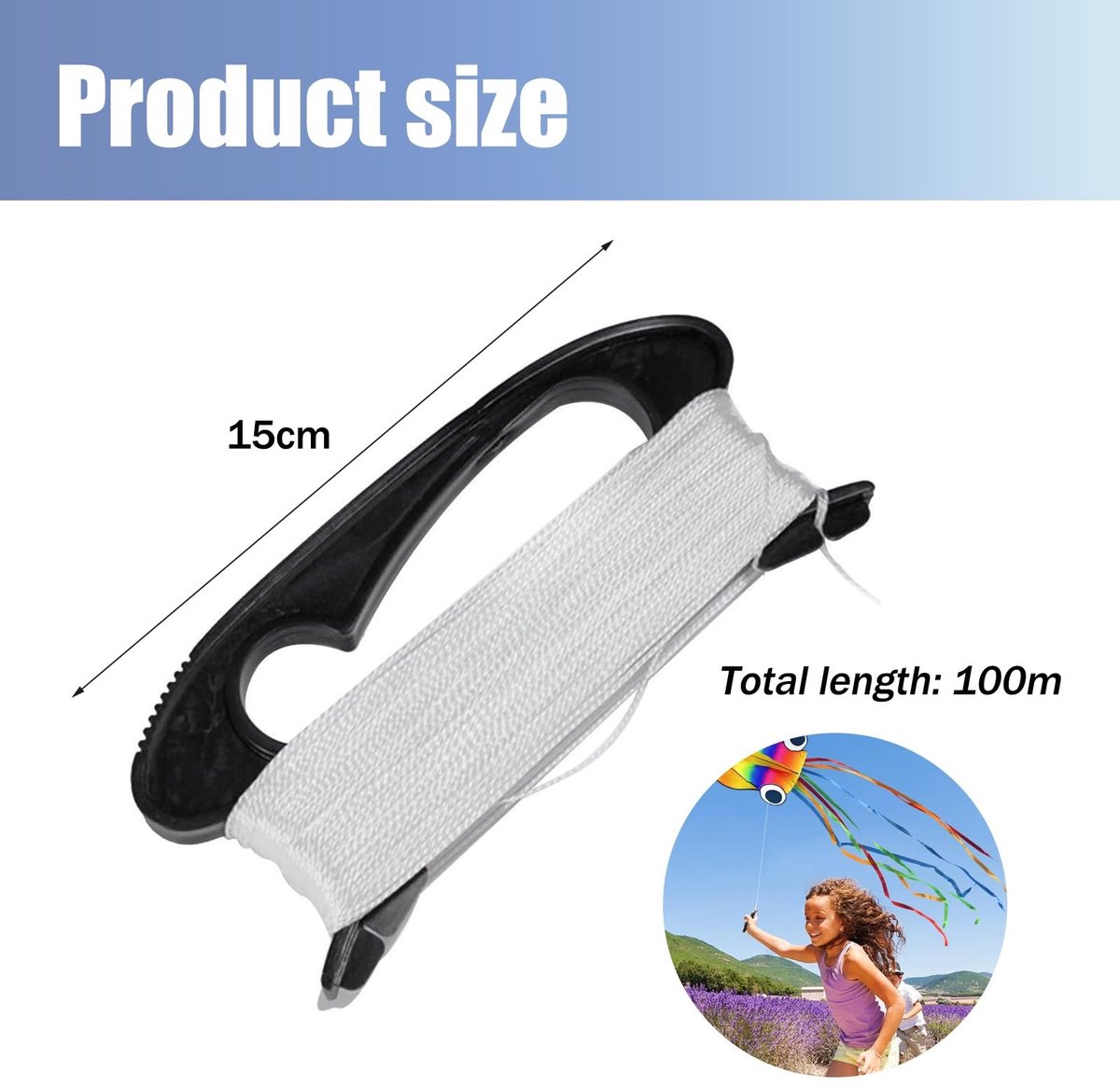 Dailygoods - Dailygoody - Vliegende Vlieger - Outdoor Sport Tool - 100 Meter - Duurzaam en Milieuvriendelijk - Ideaal voor Kinderen en Volwassenen - Perfect voor B