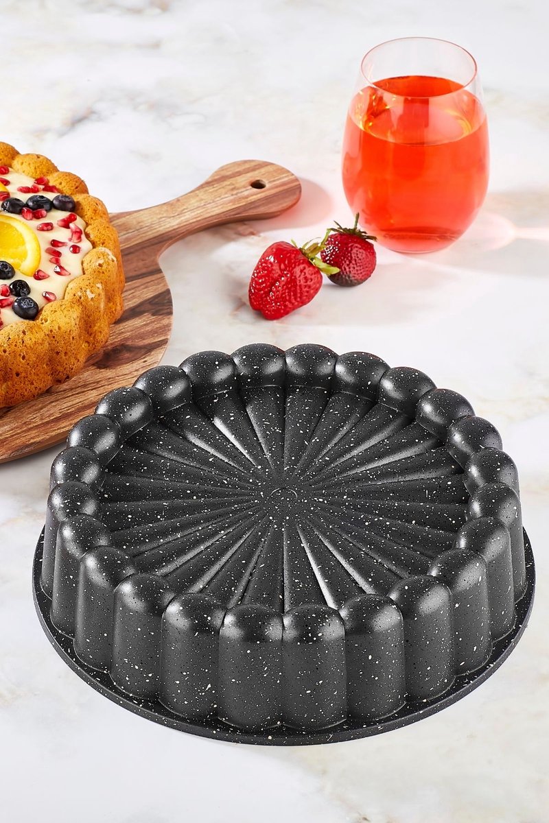 Polochef EDK-126 - Graniet bakvorm - 26 cm - Zwart