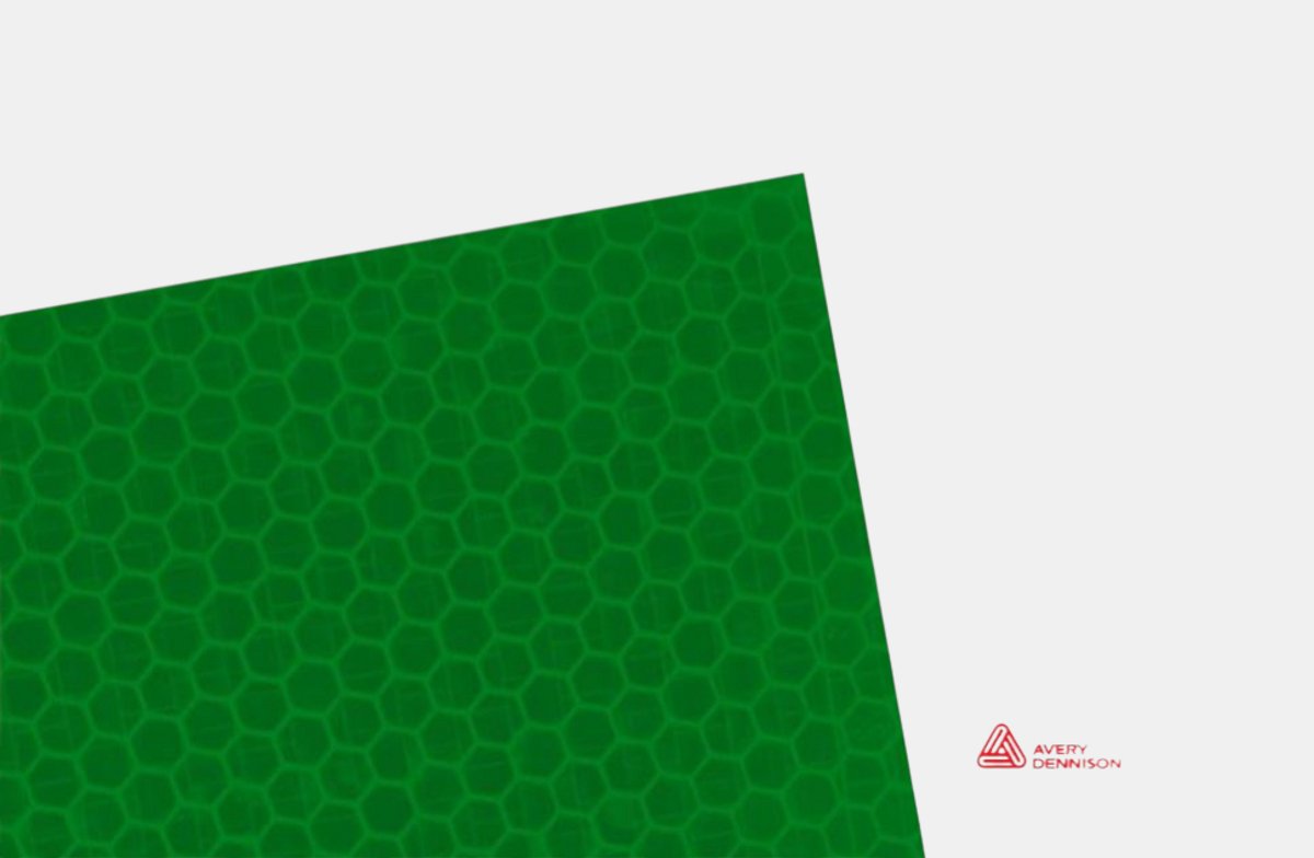 Reflecterende folie Klasse 2 (RA2) T-6000 | Avery Dennison Groen / 1220mm / 1m