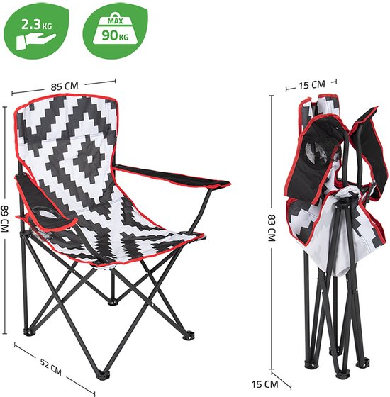 Bo-Camp - Urban Outdoor - Madison vouwstoel - Set van 2 — afbeelding 4
