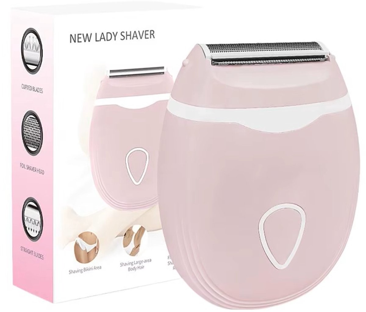 One-Blade Ladyshaver - Krachtige Dames Scheerapparaat - Exclusief 2xAAA kleine Batterijen - Compact en Lichtgewicht - Perfecte Haar Verzorging - Kleur: Roze