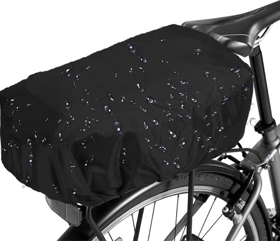 2 Stuks - Fietskrathoes - Fietsmandafdekking - Krathoes - Kleine en grote - Regenhoes - Fietskrat afdekhoes - Waterdicht canvas - Regenhoes voor fietsmand - Waterdicht, stofdicht en UV-bestendig - Eenvoudig te installeren - Universele - Zwart — afbeelding 4
