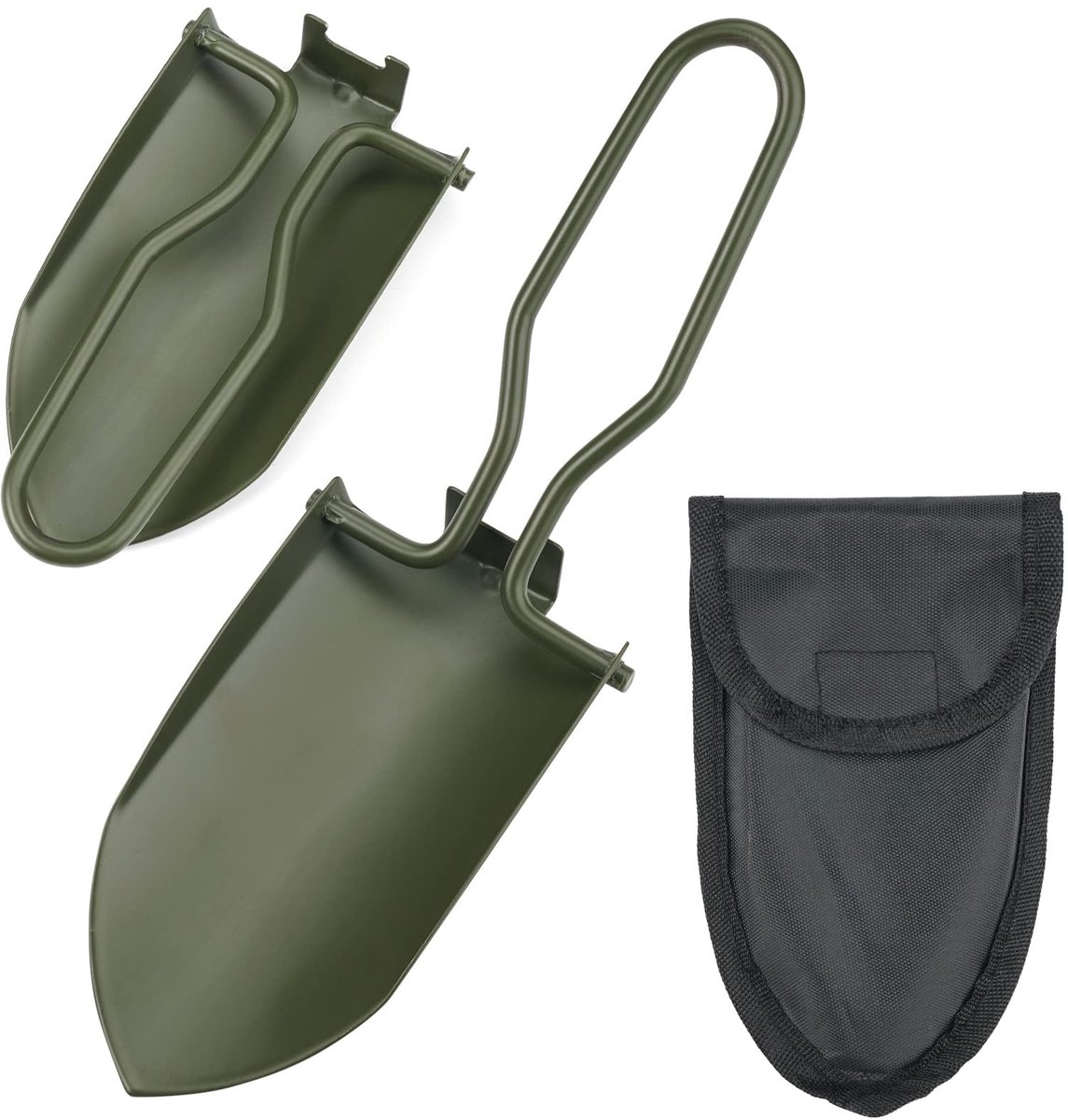 Dailygoods - Innovra - Cosensi - Dailygoods - Dailygoody - Vouwschep - Mini-handschep - Inklapbaar - Groen - Roestvrij staal - Perfect voor camping en tuin - Compact en multifunctioneel