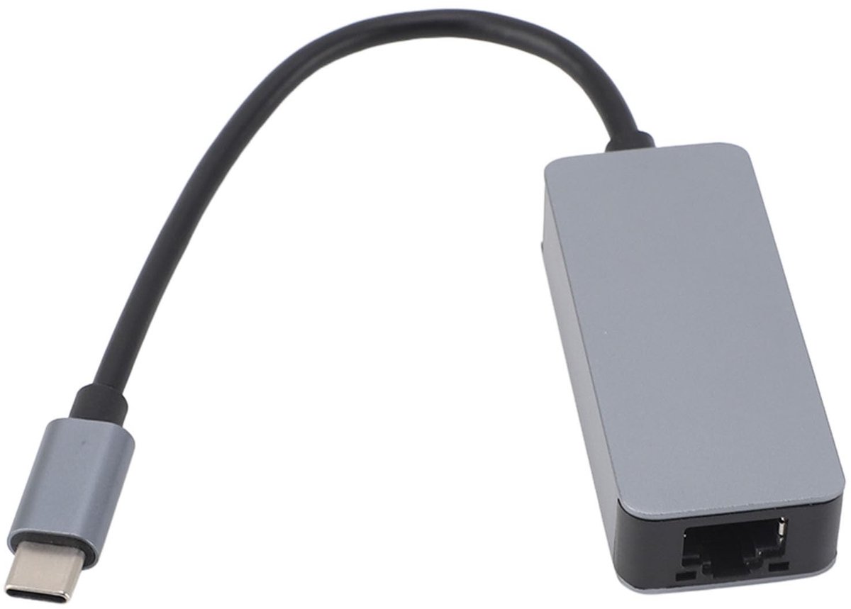 Dailygoods - Innovra - Dailygoods - Dailygoody - Type C Naar 2,5 Gbps Ethernet-adapter - Snelle internetverbinding - Compact formaat - RJ45 Gigabit Ethernet - Geschikt voor Windows