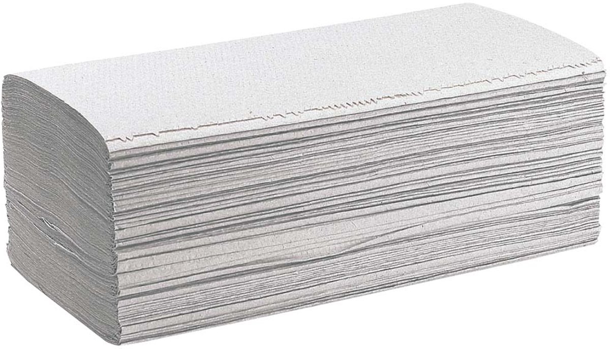 Z-vouw handdoek 1-laags Recycled Handdoek papier 23x25cm 5000st zigzag 1laags (8209000)