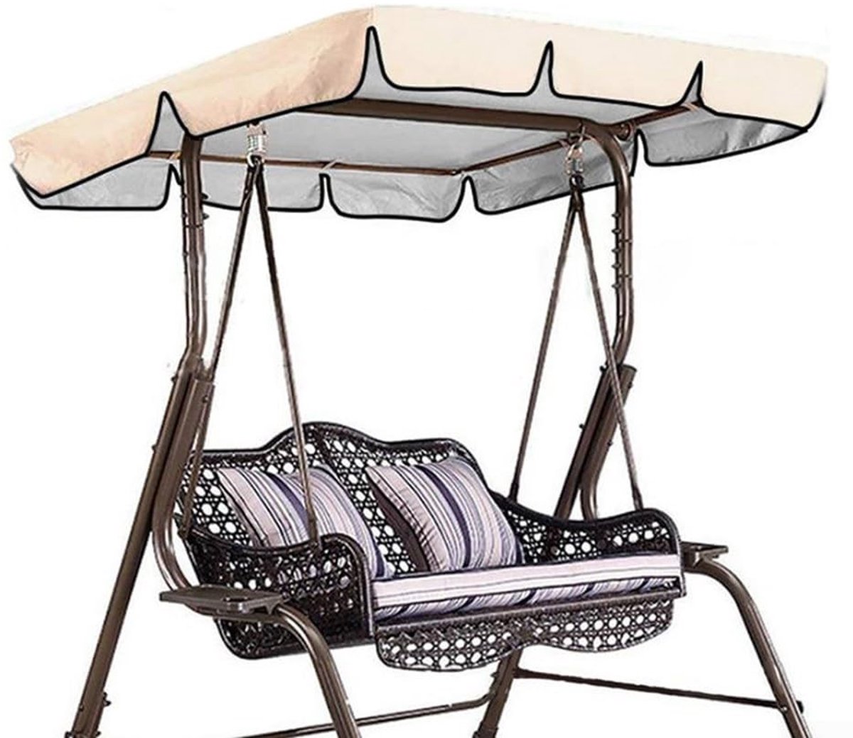 Dailygoody - Vervanging Luifel - Waterdicht - Beige - Swing Stoel Luifel Cover - Duurzaam - Geschikt voor Patio - Polyester