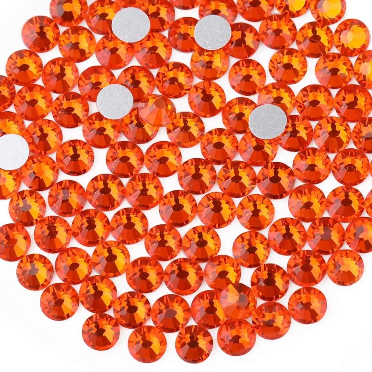 Dailygoods - Dailygoody - Strassteentjes - Nagelkristallen - Hoogwaardige kwaliteit - Oranje - Decoratie voor nagels - Perfect voor nail art - 1440 stuks