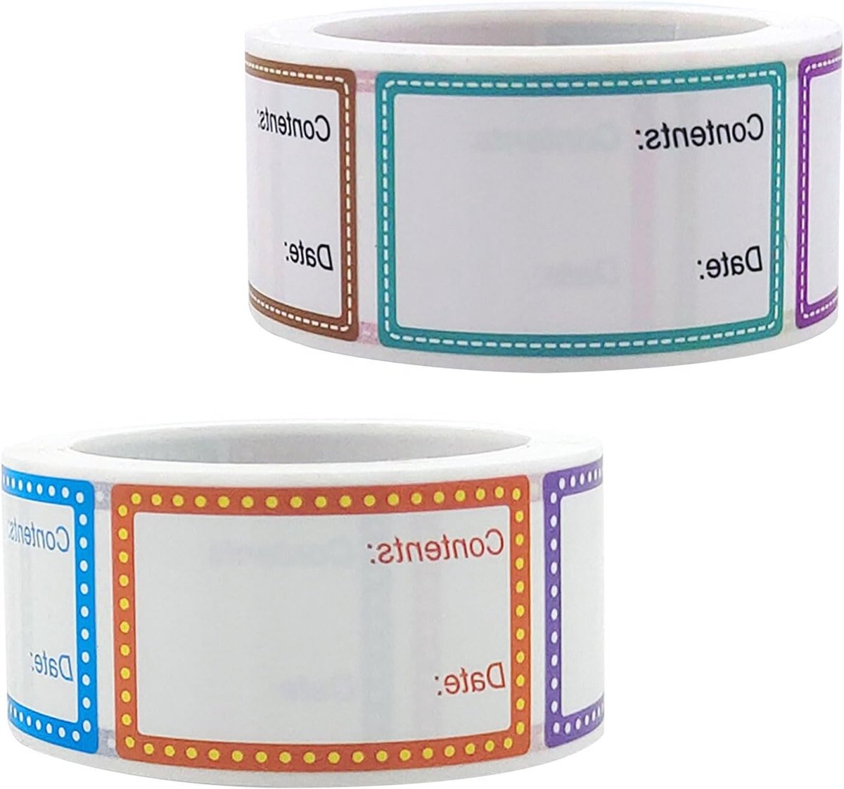 1000 Zelfklevende Voedselvrieslabels - Universele Labels voor Keuken, Verwijderbaar en Makkelijk Schoon te Maken, Perfect voor Specerijpotten en Organisatie