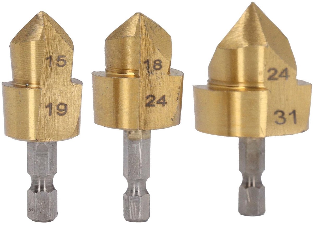 Dailygoody - PPR Lifting Drill Set - 3-delige set - voor waterpijpen - 1/4 inch hex shank - handige booraccessoires - geschikt voor diverse toepassing