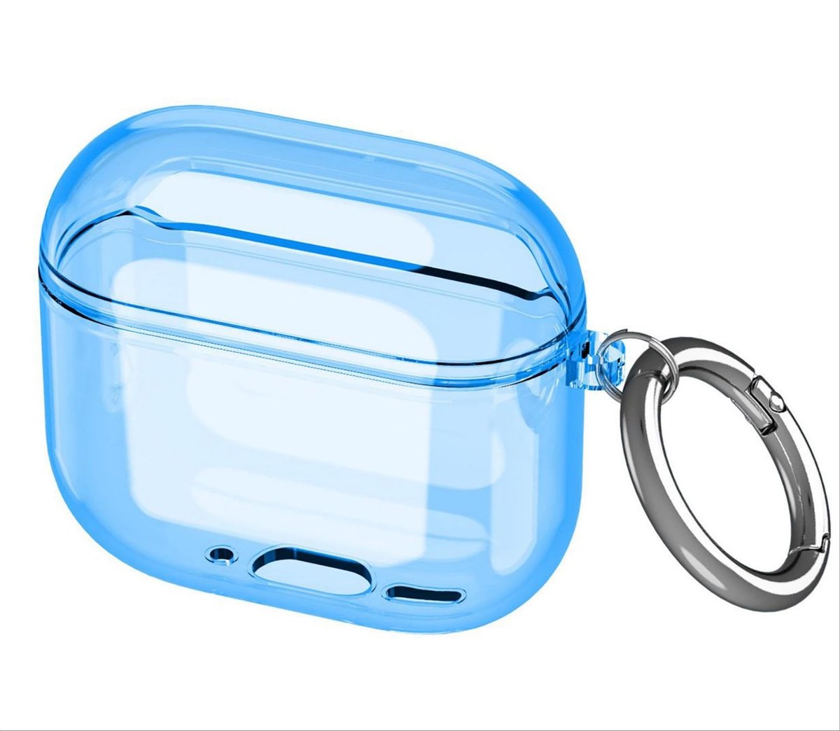 Dailygoody - Hoes AirPods 4 2024 - TPU stootvaste beschermhoes - ultradun - transparant blauw - siliconen hoes - perfect voor bescherming - geschikt v...