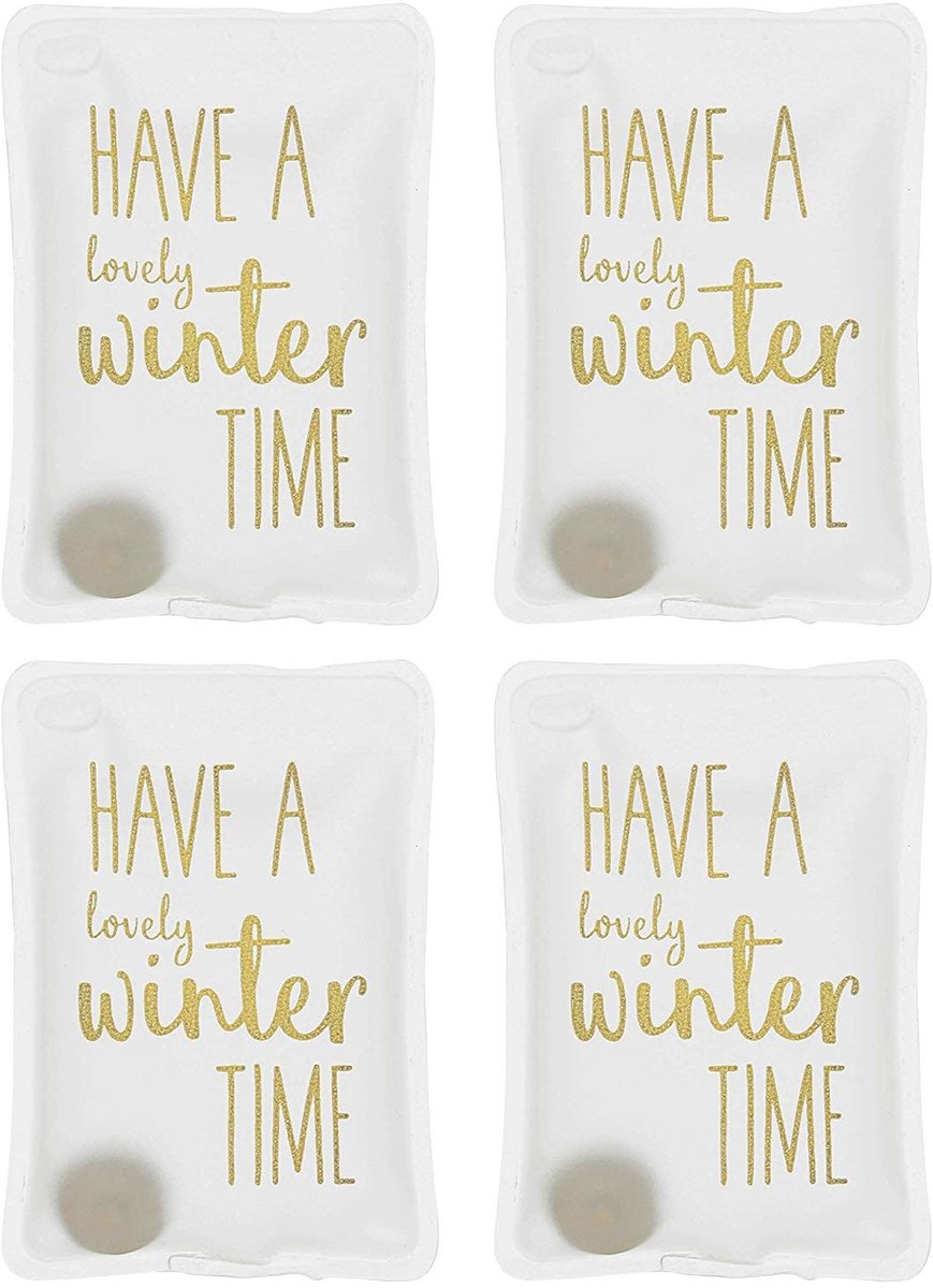 Dailygoods - Dailygoody - Handwarmers - Vingerwarmers - Herbruikbaar en praktisch - Set van 4 - Tegen koude handen - Ideaal voor winterse buitenactiviteiten - Unis