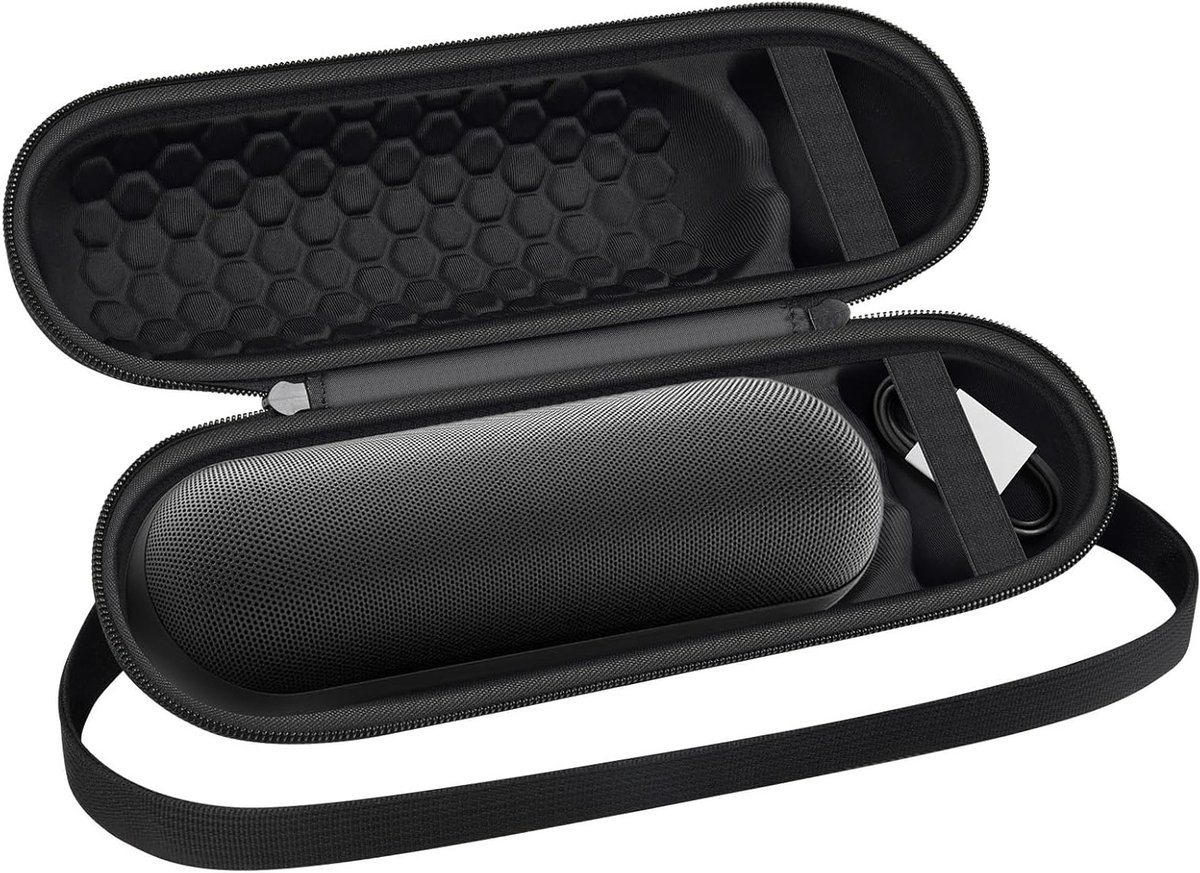 Duurzame Hard Case voor Bluetooth Speaker en Draadloze Oplader, Reisopslag Tas, Bescherming en Accessoires voor Muziekliefhebbers