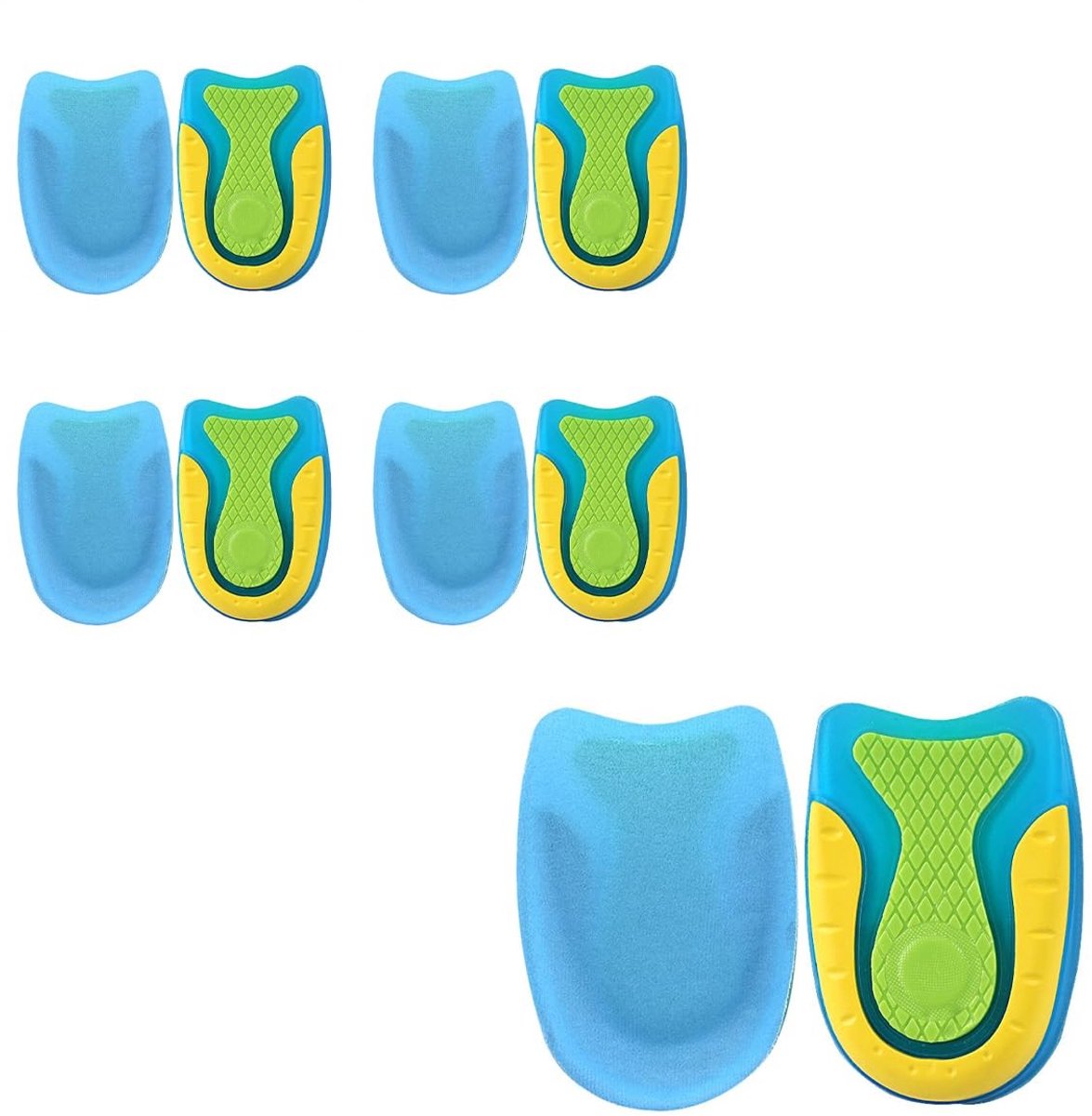 Dailygoods - Dailygoody - Hielspoor inlegzolen - Siliconen gel kussentjes - Comfortabele ondersteuning - Zacht en ademend - Geschikt voor schoenen - 5 paar inlegzo