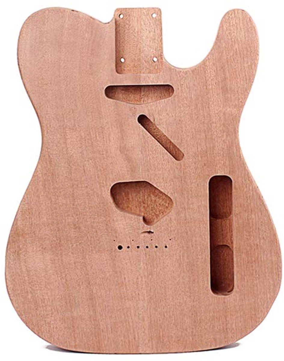 Dailygoody - Onvoltooide Elektrische Gitaar Body - Telecaster Gitaar - Mahonie Hout - DIY Accessoire - Perfect voor Muzikanten - Geschikt voor Telecas..