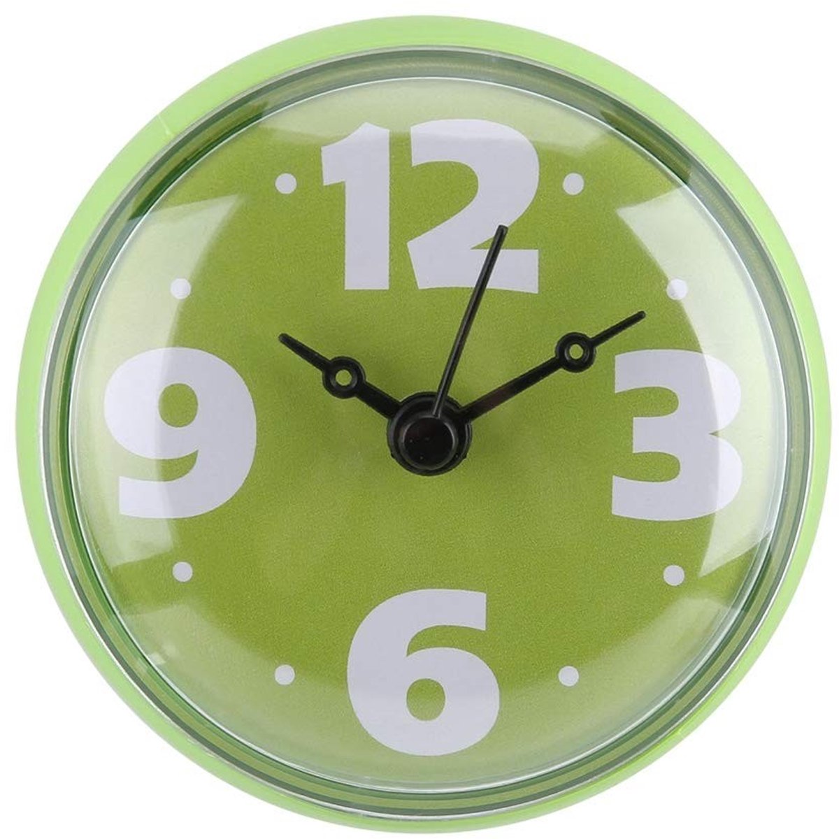 Dailygoody - Badkamer Wandklok - Waterdichte Klok - Groen - Analoog - Ideaal voor Badkamer en Keuken - Makkelijk te bevestigen