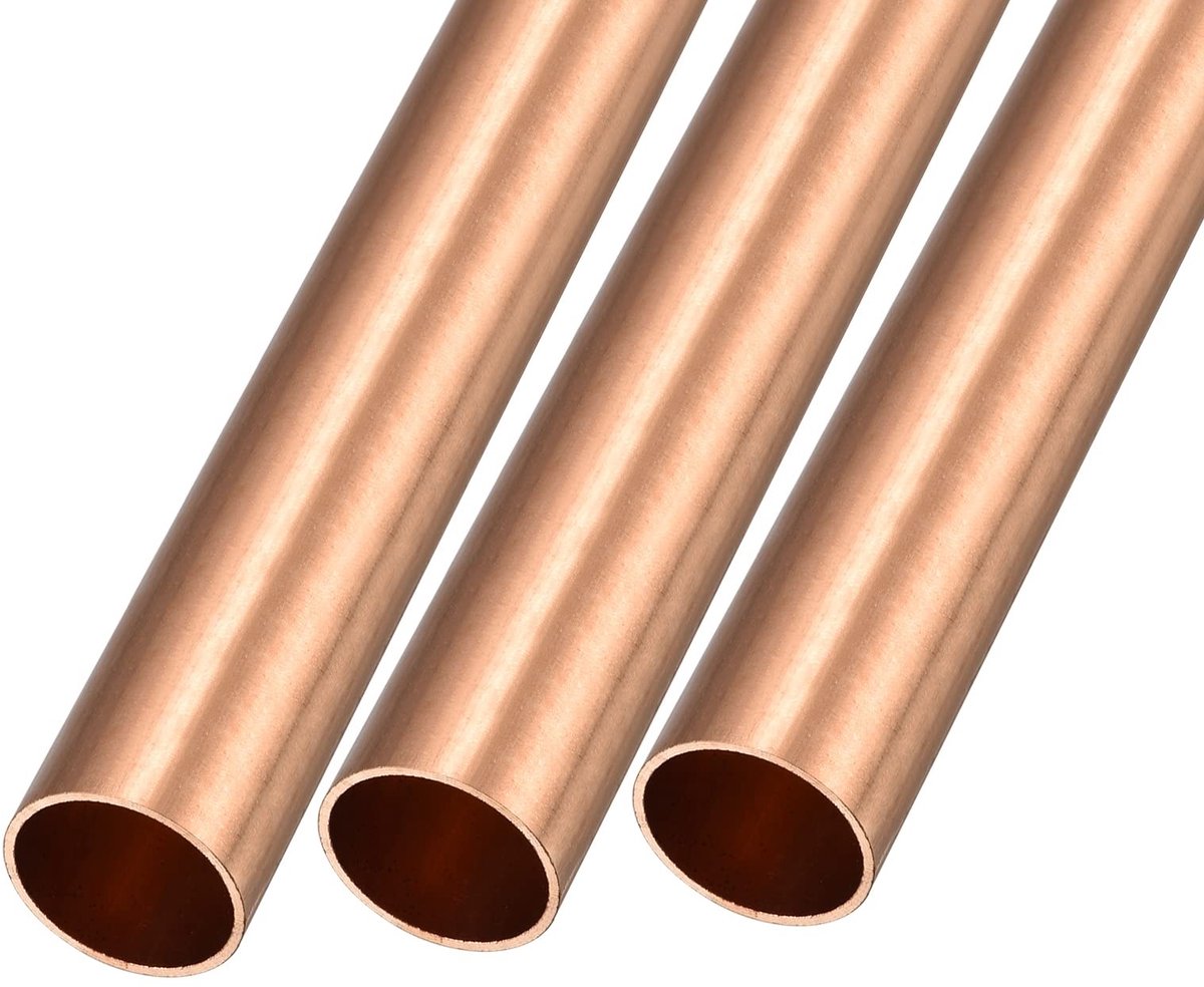 Dailygoods - Koperen Buis 20 mm AD x 1 mm Wand D x 100 mm L (3 Stuks)