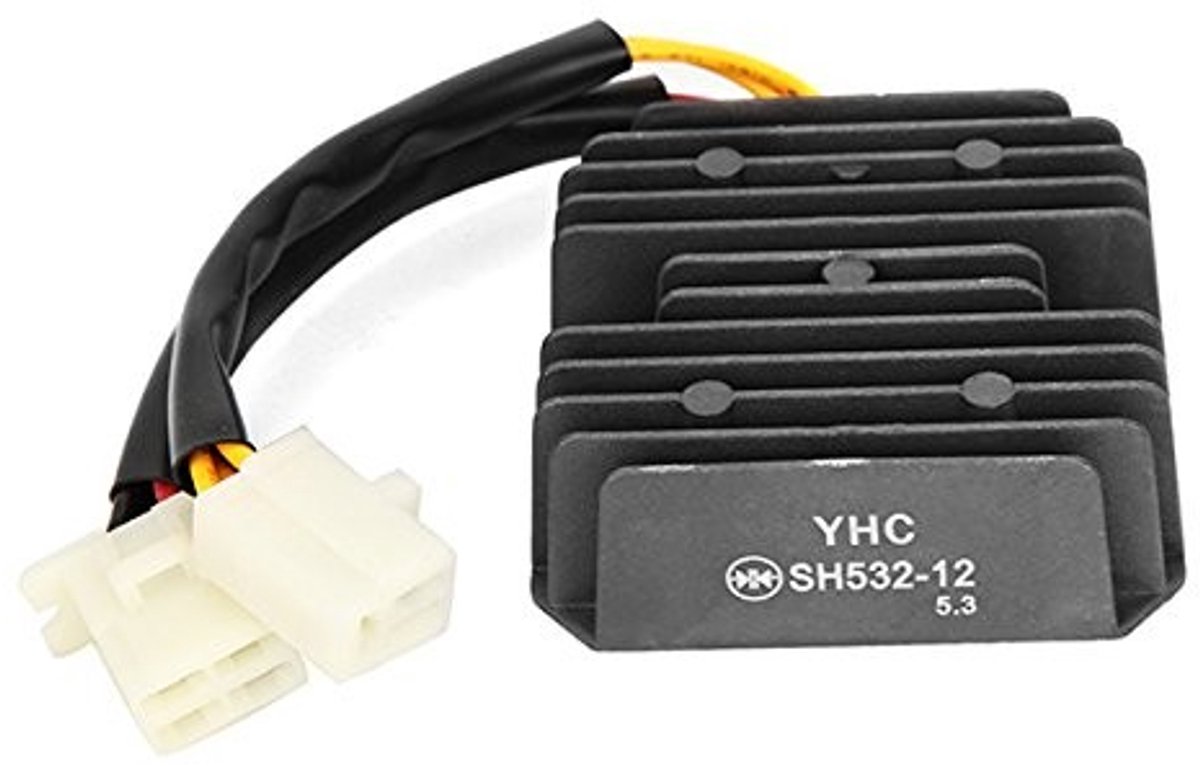 Dailygoods - Cosensi - Dailygoody - Motorfiets Spanningsregelaar Gelijkrichter - Hoogwaardige Kwaliteit - Eenvoudige Installatie - Zwart - Geschikt voor Honda - Voorkomt Ove