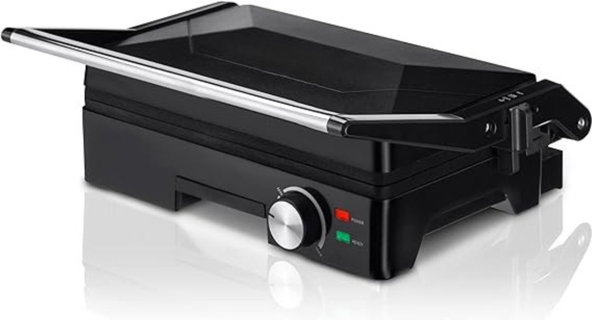 TIM® Contactgrillmetuitneembareplaten-Contactgrill-Multigrill-Zwart-3cmx16cmx36cm