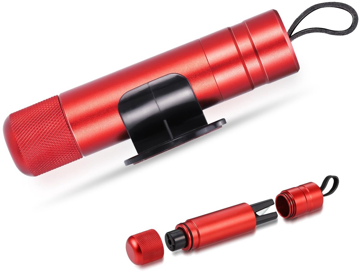 Dailygoody - Noodhamer auto - Gordelsnijder - Compact en praktisch - Rood - Veiligheidsaccessoire - Essentieel voor iedere auto - Ideaal voor noo