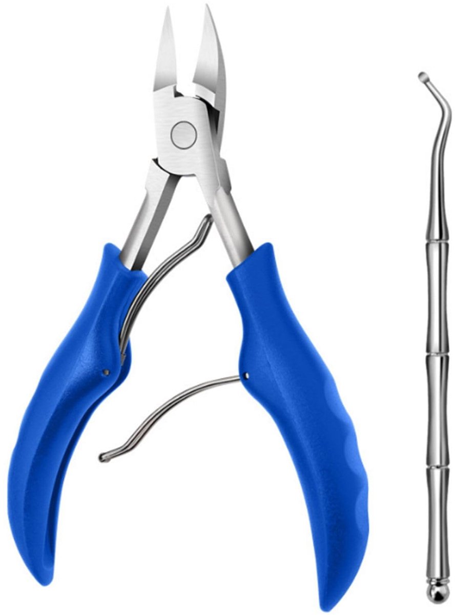 Dailygoody - Teennagelknipper - Ingegroeide Teennagelverwijderingsset - Roestvrij staal - Zwart/blauw/rood - Teennageltrimmer - Geschikt voor thu