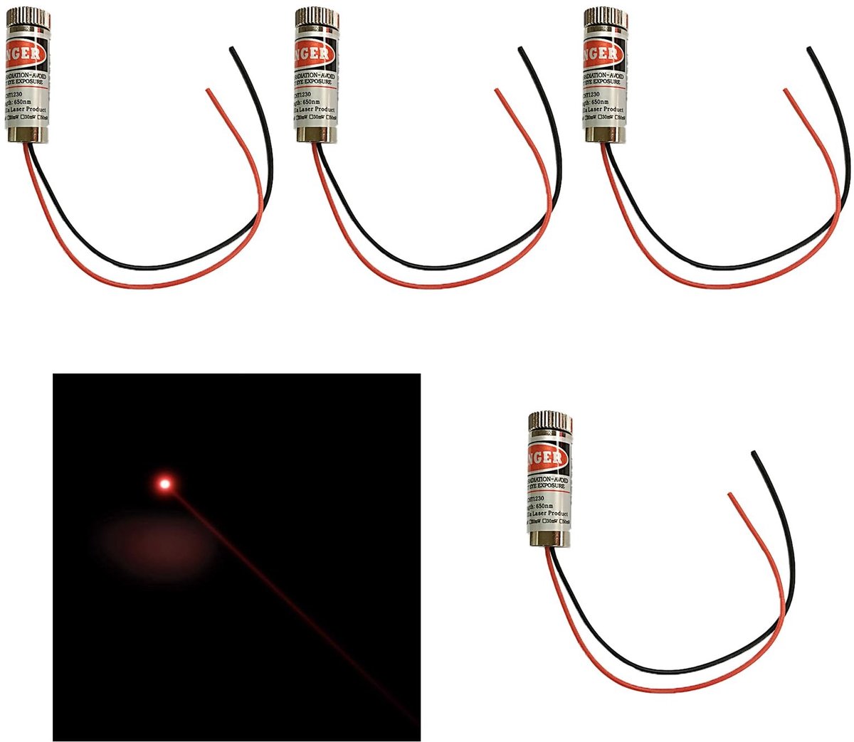 Dailygoody - Focusable Laser Module - Verstelbare Rode Laserlijn - Voor Industrie en DIY - 650 nm - Precisie - Geschikt voor Lasersnijden - Handzaam O...